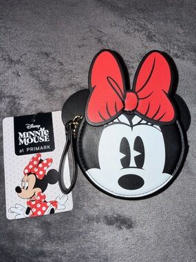 Disney Minnie Mouse Black and Red Bow Wristlet Coin Purse